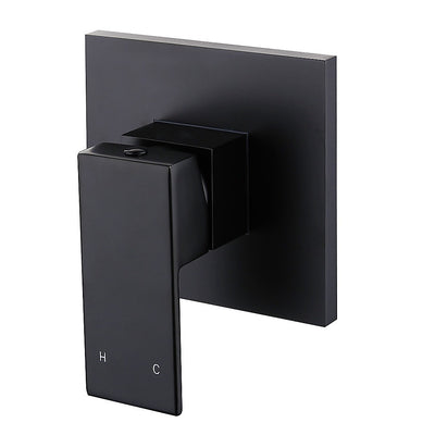 Polished Black Bathroom Shower Wall Mixer w/ WaterMark