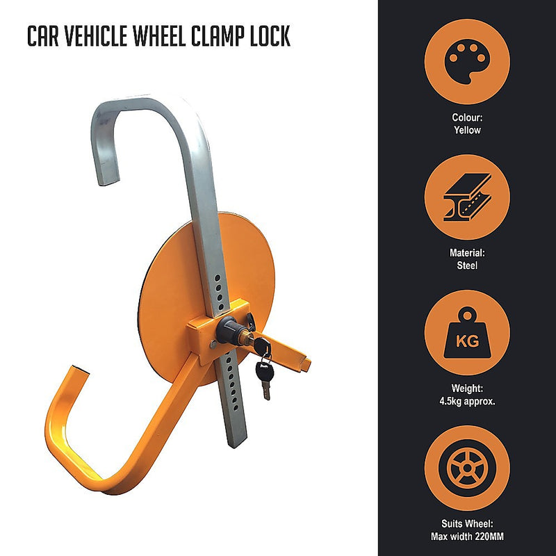 Car Vehicle Wheel Clamp Lock