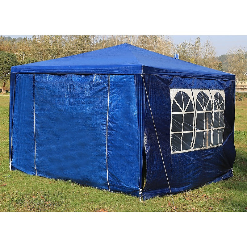 3x3m Gazebo Outdoor Marquee Tent Canopy Blue