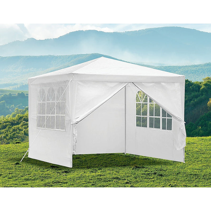 3x3m Gazebo Outdoor Marquee Tent Canopy White