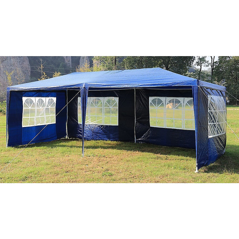 3x6m Gazebo Outdoor Marquee Tent Canopy Blue