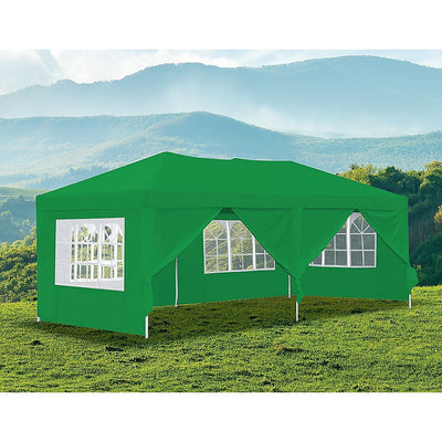 3x6m Gazebo Outdoor Marquee Tent Canopy Green