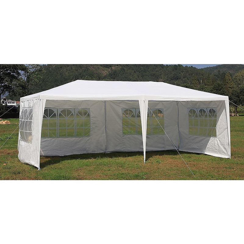 3x6m Gazebo Outdoor Marquee Tent Canopy White