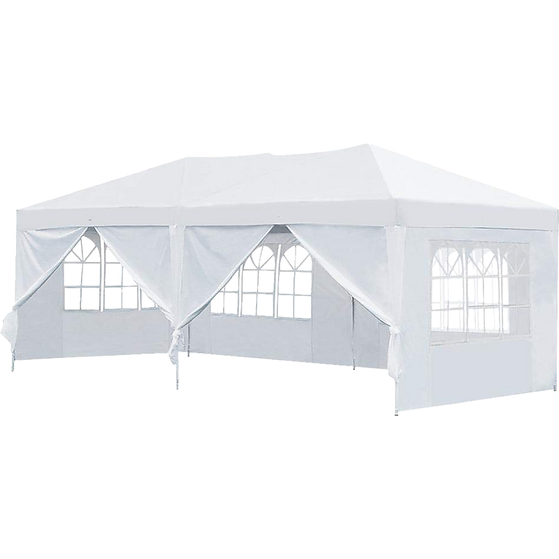 3x6m Gazebo Outdoor Marquee Tent Canopy White