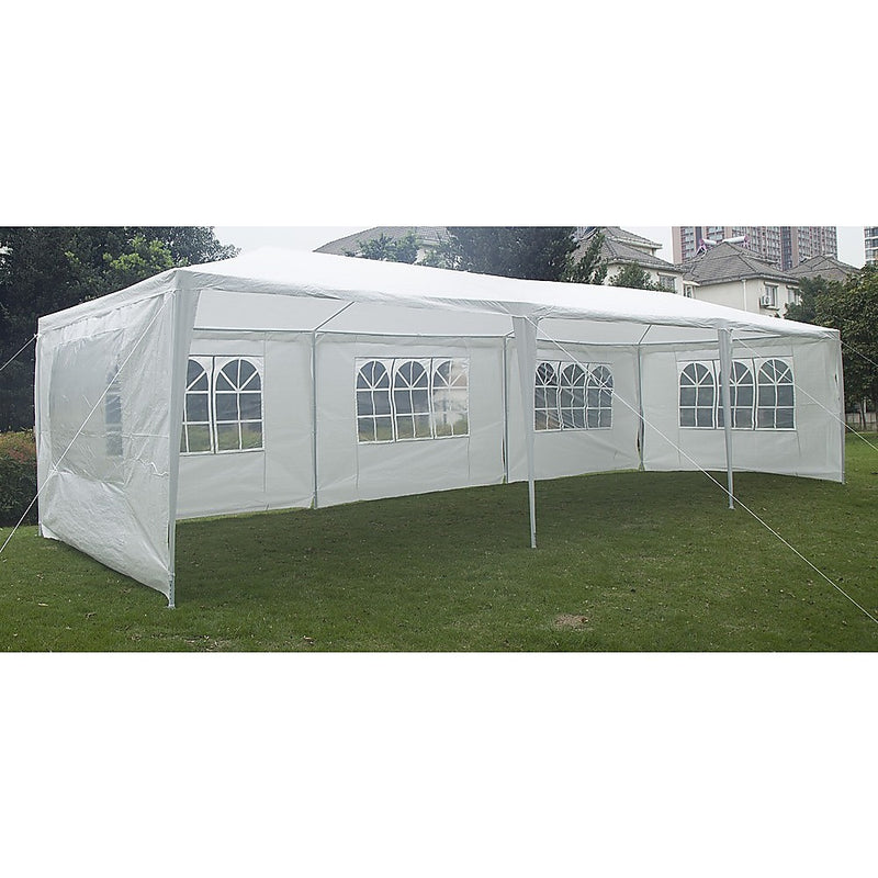 3x9m Wedding Outdoor Gazebo Marquee Tent Canopy White