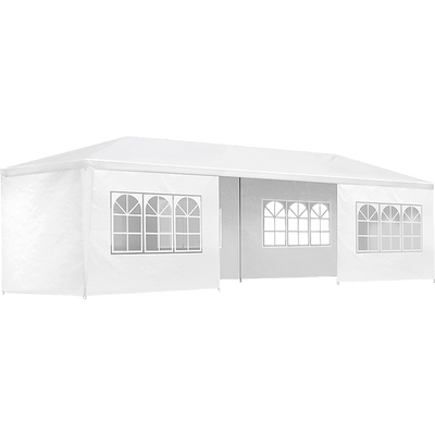 3x9m Wedding Outdoor Gazebo Marquee Tent Canopy White