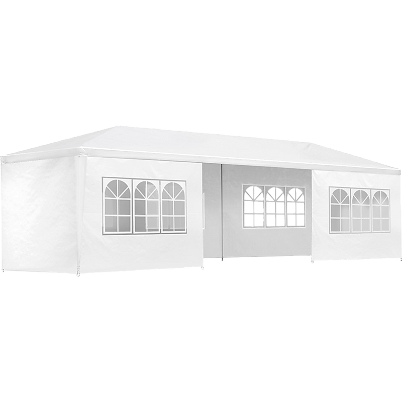 3x9m Wedding Outdoor Gazebo Marquee Tent Canopy White