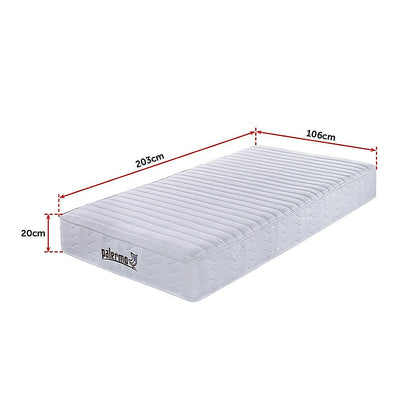 Palermo Contour 20cm Encased Coil King Single Mattress CertiPUR-US Certified Foam