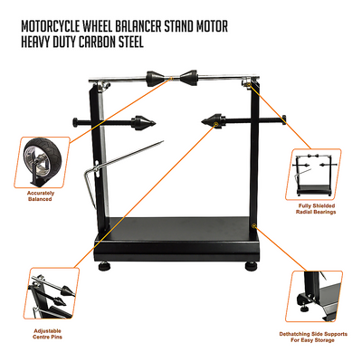 Motorcycle Wheel Balancer Stand Motor Heavy Duty Carbon Steel