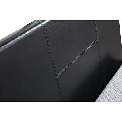 King Single PU Leather Bed Frame Black