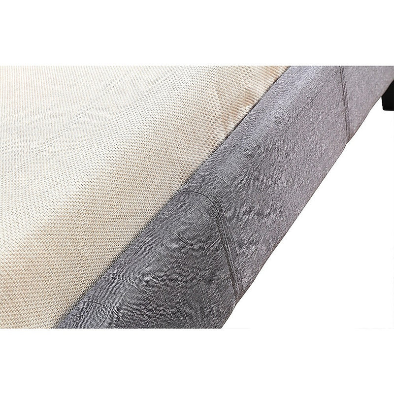 King Single Linen Fabric Bed Frame Grey