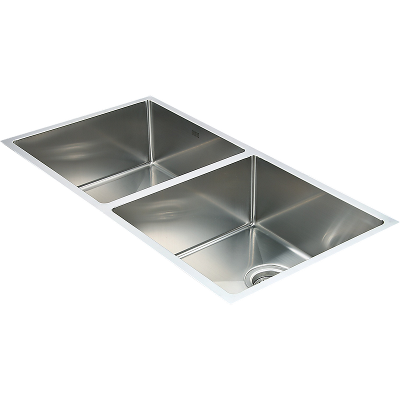 865x440mm Handmade Stainless Steel Undermount / Topmount Kitchen Sink with Waste