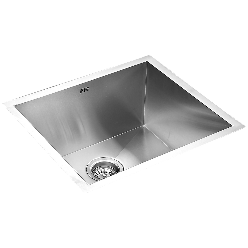 510x450mm Handmade Stainless Steel Undermount / Topmount Kitchen Laundry Sink with Waste