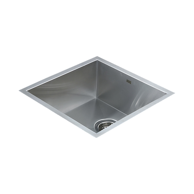 440x440mm Handmade Stainless Steel Undermount / Topmount Kitchen Laundry Sink with Waste