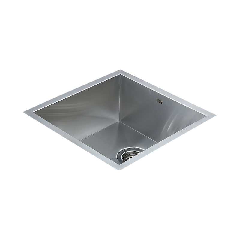 440x440mm Handmade Stainless Steel Undermount / Topmount Kitchen Laundry Sink with Waste