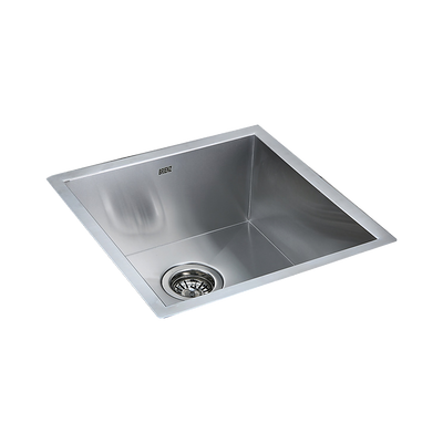 440x440mm Handmade Stainless Steel Undermount / Topmount Kitchen Laundry Sink with Waste