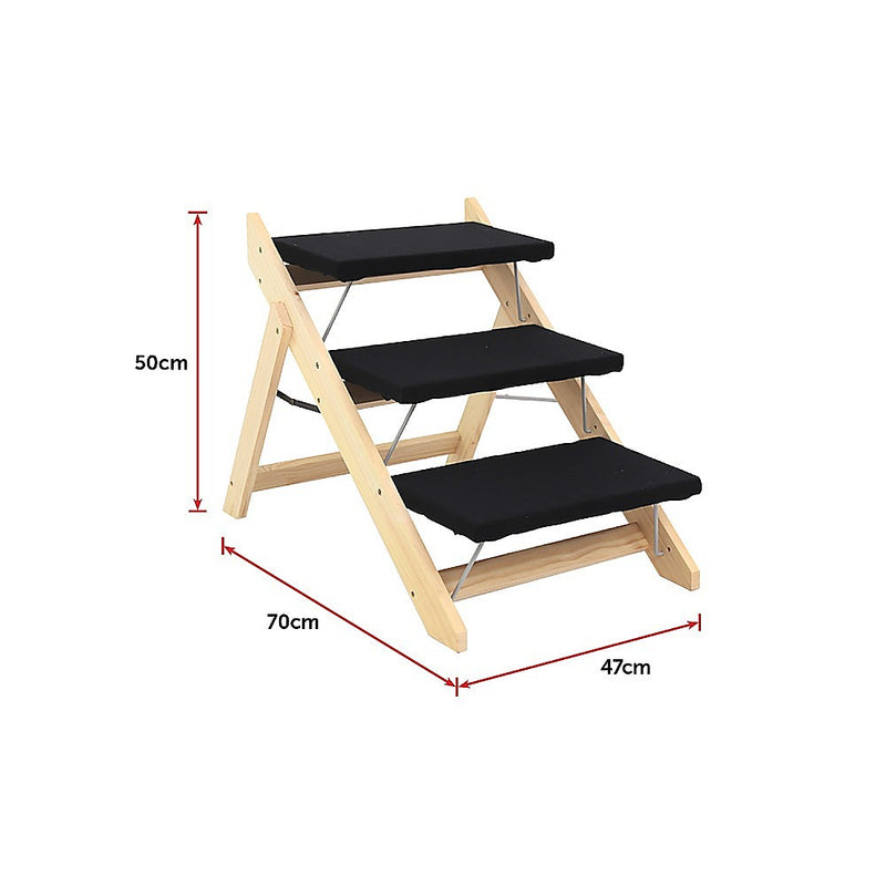 3 Steps Portable Dog Cat Pet Stairs