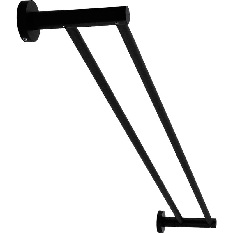 Single Classic Towel Bar Rail Bathroom Electroplated Matte Black Finish