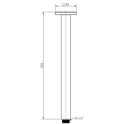 Shower Head Arm Wall Connector Electroplated Matte Black Finish