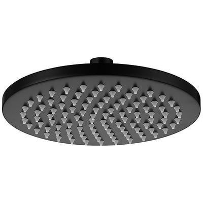 200mm Shower Head Round 304SS Electroplated Matte Black Finish