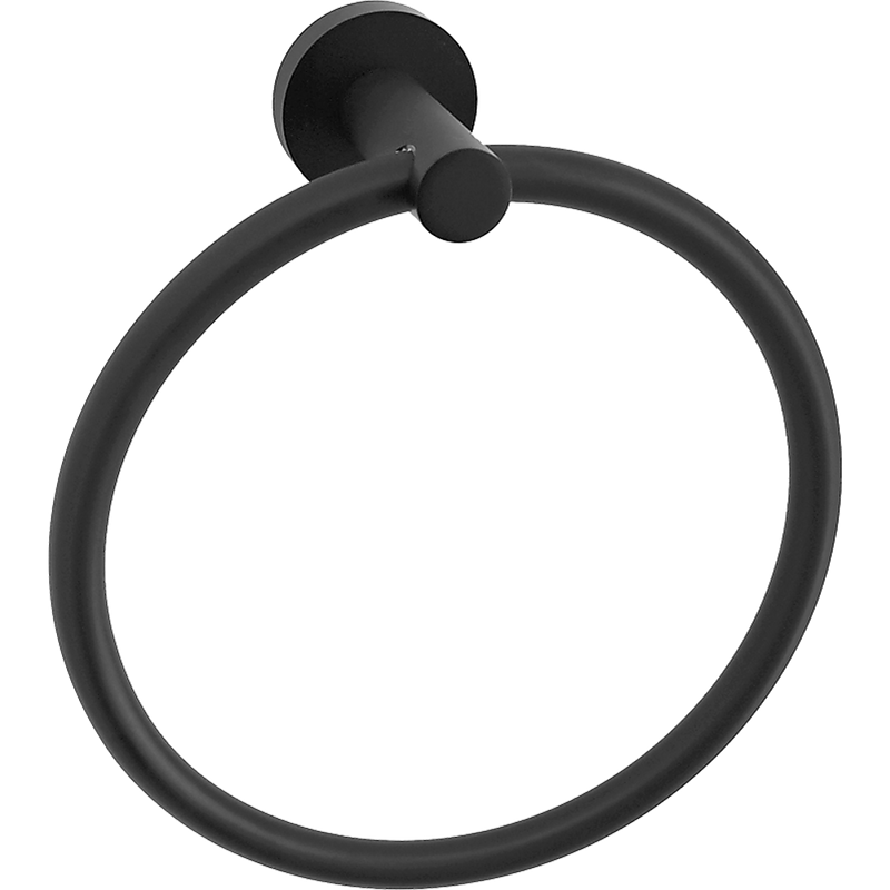 Classic Towel Bar Rail Ring Electroplated Matte Black Finish