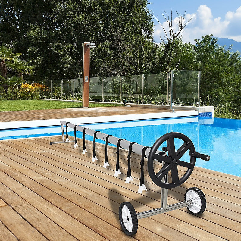 Solar Adjustable Swimming Pool Blanket Cover Roller with Wheels