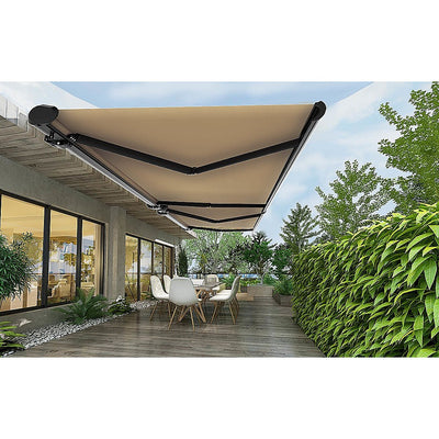 4.0m x 3.0m Retractable Folding Arm Awning Heavy Duty Full Cassette Motorised