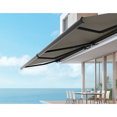 4.0m x 3.0m Retractable Folding Arm Awning Heavy Duty Full Cassette Motorised