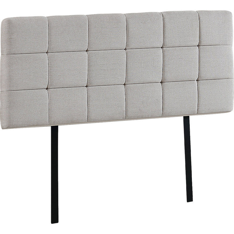 Linen Fabric Double Bed Deluxe Headboard Bedhead - Beige