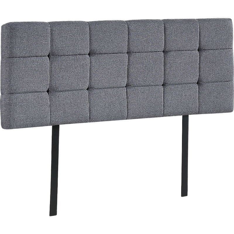 Linen Fabric Double Bed Deluxe Headboard Bedhead - Grey