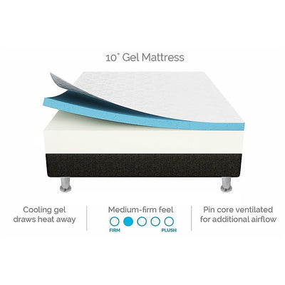 Palermo King 25cm Gel Memory Foam Mattress - Dual-Layered - CertiPUR-US Certified