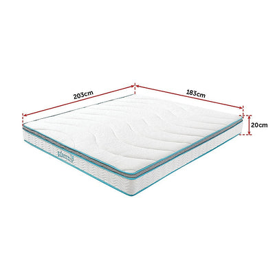 Palermo King 20cm Memory Foam and Innerspring Hybrid Mattress