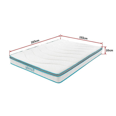 Palermo Queen 20cm Memory Foam and Innerspring Hybrid Mattress