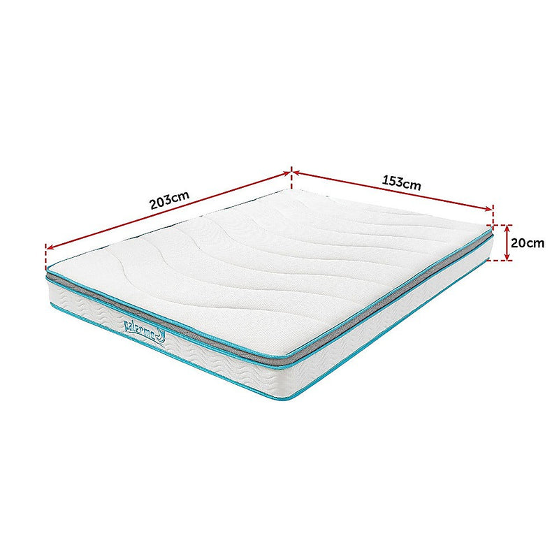 Palermo Queen 20cm Memory Foam and Innerspring Hybrid Mattress