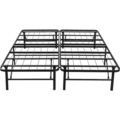 Queen Folding Metal Bed Frame Storage Platform Mattress Base