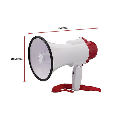 Audio Megaphone 25Watt Bull Horn with Siren