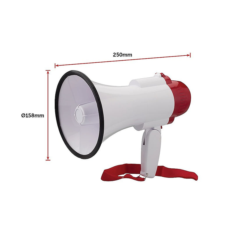 Audio Megaphone 25Watt Bull Horn with Siren