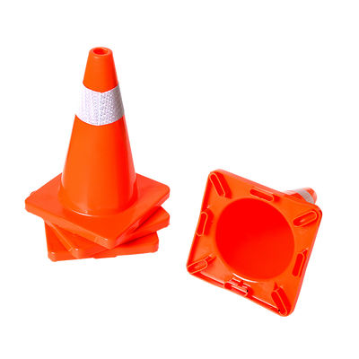 4pcs 45cm Road Traffic Cones Reflective Overlap Parking Emergency Safety Cone