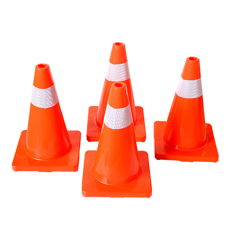 4pcs 45cm Road Traffic Cones Reflective Overlap Parking Emergency Safety Cone