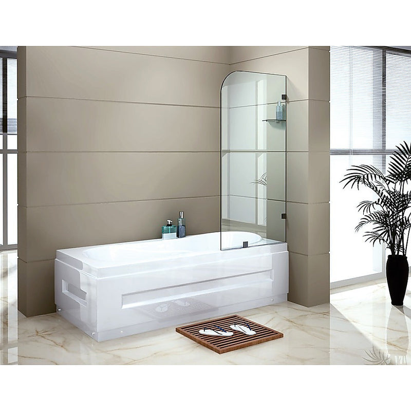 700 x 1450mm Frameless Bath Panel 10mm Glass Shower Screen By Della Francesca