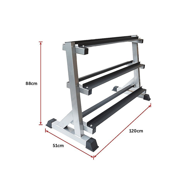 3 Tier Dumbbell Rack for Dumbbell Weights Storage