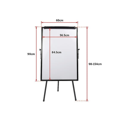 60 x 90cm Magnetic Writing Whiteboard Dry Erase w/ Height Adjustable Tripod Stand