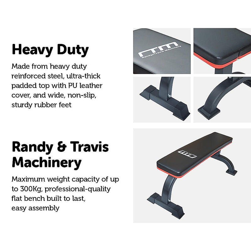 Commercial Flat Weight Lifting Bench