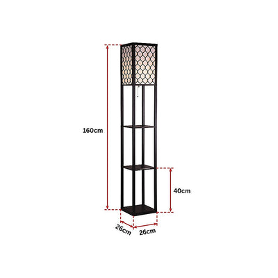 Shelf Floor Lamp - Shade Diffused Light Source with Open-Box Shelves