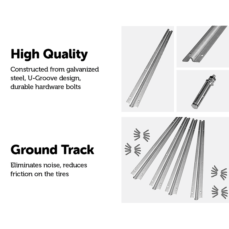 Sliding Gate Hardware Accessories Kit - 4m Track