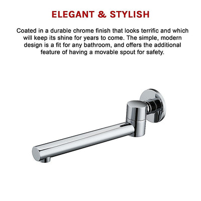 240mm Brass Bath Safety Spout Swivel