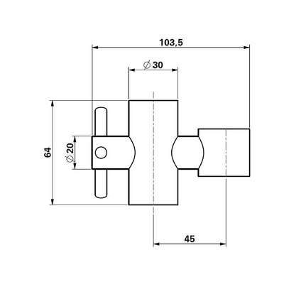 20mm Replacement Solid Brass Slide Rail Bracket Slider