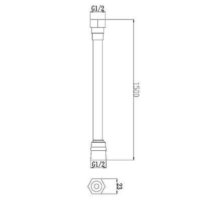 Replacement Heavy Duty 1500mm Shower Bath Hose