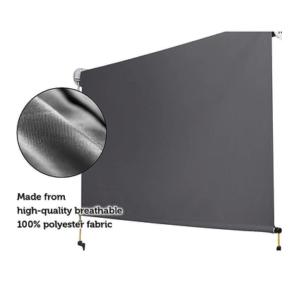 Retractable Straight Drop Roll Down Awning Garden Patio Screen 3.0X2.5M