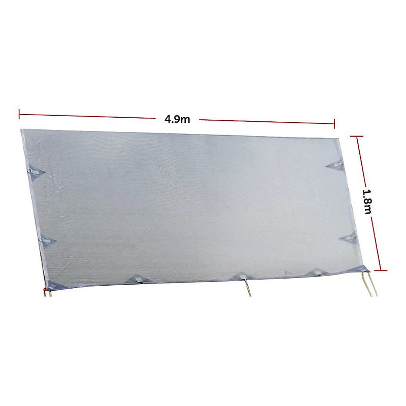 4.9m Caravan Privacy Screen Side Sunscreen Sun Shade for 17&